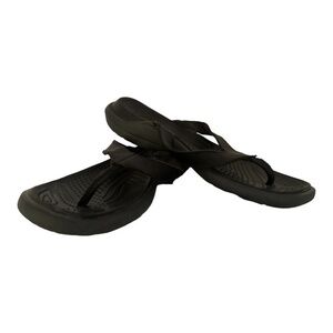 Crocs Walu Express Flip Flop Sandals Men's Size 10 Black Croslite Beach Water